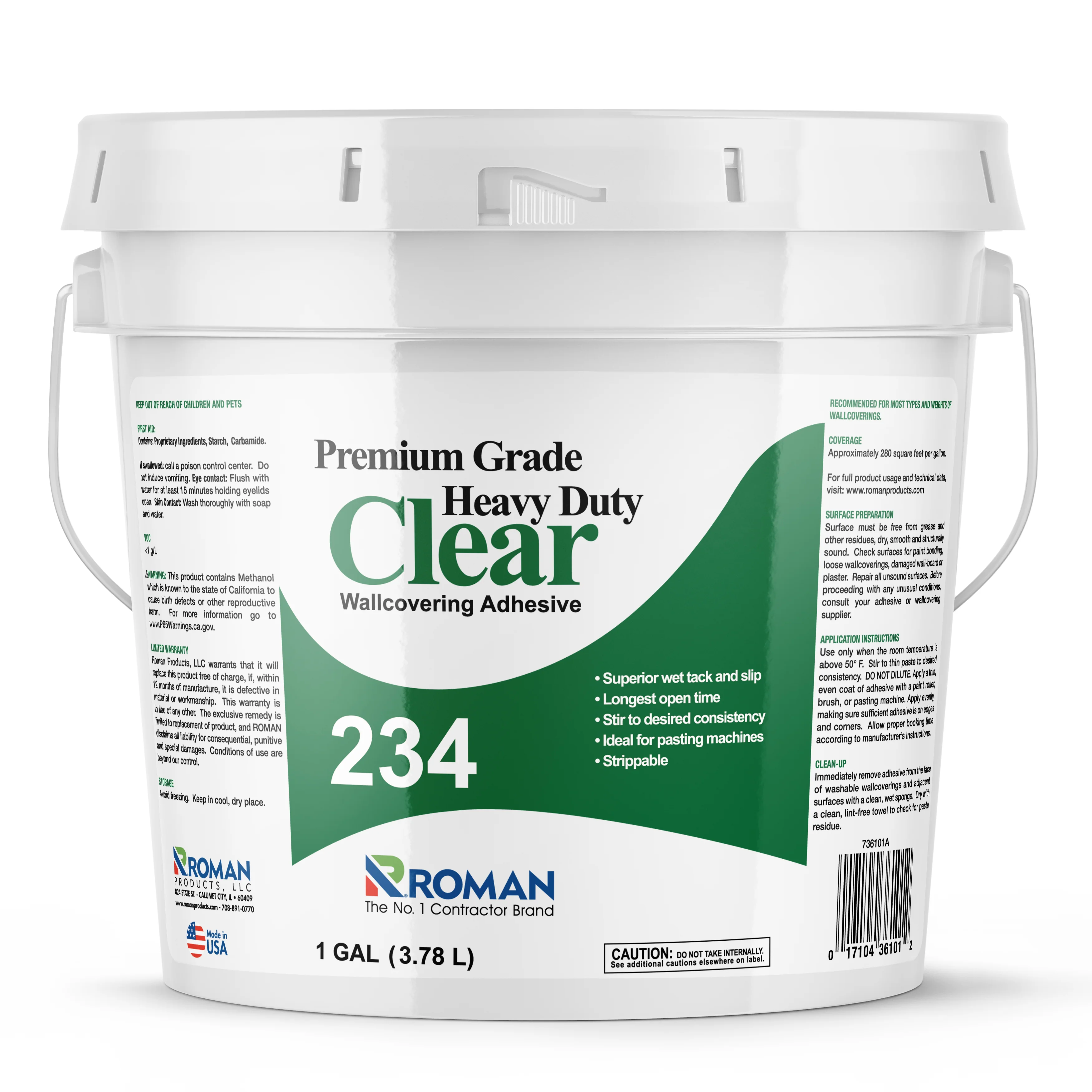 234 Premium Grade Heavy Duty Clear Wallcovering Adhesive - Image 3